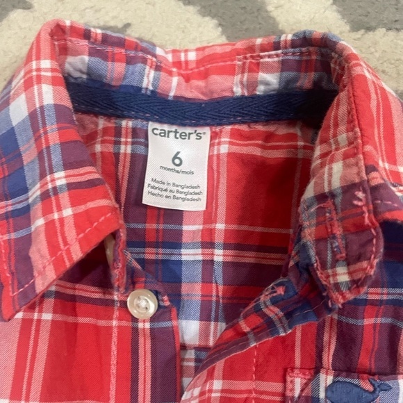 Lot of Infant Boys Plaid Button Up Shirts Size 6 months - Picture 2 of 9